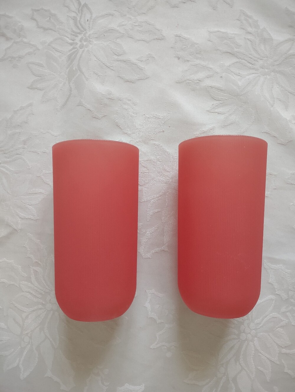 New 🆕 Majestic Highball Coral Plastic Ribbed Vintage Glasses
